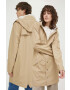 Rains geacă de ploaie 12020 Long Jacket culoarea bej de tranzitie 12020.24-24Sand - Pled.ro