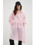 Rains geaca de ploaie 18810 Long Ultralight Anorak culoarea roz de tranzitie - Pled.ro