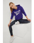 Reebok bluza femei culoarea violet cu imprimeu - Pled.ro