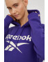 Reebok bluza femei culoarea violet cu imprimeu - Pled.ro