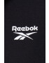 Reebok bluza barbati culoarea negru cu glugă neted - Pled.ro