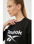 Reebok bluza femei culoarea negru cu imprimeu - Pled.ro