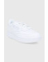 Reebok Classic Ghete de piele Club C Double GW0854 culoarea alb cu toc plat GW0854.100006321-WHT/GRY - Pled.ro