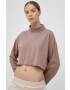 Reebok Classic longsleeve din bumbac culoarea bej cu guler - Pled.ro