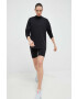 Reebok Classic longsleeve din bumbac culoarea negru neted - Pled.ro