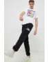 Reebok Classic pantaloni de trening culoarea negru cu imprimeu - Pled.ro