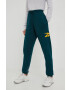 Reebok Classic pantaloni de trening femei culoarea verde cu imprimeu - Pled.ro