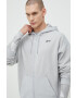 Reebok hanorac Workout Ready Thermowarm barbati culoarea gri cu glugă neted - Pled.ro