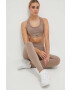 Reebok leggins de antrenament Lux culoarea bej neted - Pled.ro