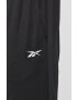 Reebok Pantaloni FP9120 bărbați culoarea negru material neted - Pled.ro