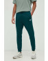 Reebok pantaloni de trening culoarea verde neted - Pled.ro