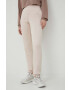 Reebok pantaloni de trening culoarea roz neted - Pled.ro