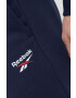 Reebok pantaloni de trening culoarea albastru marin neted - Pled.ro