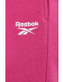 Reebok pantaloni de trening culoarea roz neted - Pled.ro