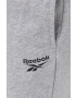 Reebok pantaloni de trening culoarea gri melanj - Pled.ro