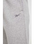 Reebok pantaloni de trening LUX COLLECTION culoarea gri melanj - Pled.ro