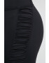 Reebok pantaloni scurți de antrenament H51833 femei culoarea negru neted high waist - Pled.ro