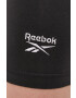 Reebok Pantaloni scurți GL4694 femei culoarea negru cu imprimeu medium waist - Pled.ro