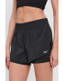 Reebok Pantaloni scurți GR9511 femei culoarea negru material neted medium waist - Pled.ro