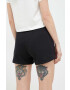 Reebok pantaloni scurti femei culoarea negru cu imprimeu high waist - Pled.ro