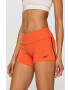 Reebok pantaloni scurți de antrenament H56373 femei culoarea galben neted high waist - Pled.ro