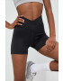 Reebok pantaloni scurți de antrenament Workout Ready culoarea negru neted high waist - Pled.ro