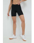 Reebok pantaloni scurți de yoga femei culoarea negru neted high waist - Pled.ro