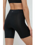 Reebok pantaloni scurți de yoga femei culoarea negru neted high waist - Pled.ro