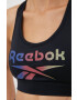 Reebok sutien sport Gina culoarea negru modelator - Pled.ro