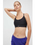 Reebok sutien sport Lux culoarea negru neted - Pled.ro