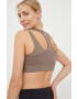 Reebok sutien yoga Studio Layered culoarea maro modelator - Pled.ro