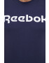 Reebok tricou din bumbac culoarea albastru marin cu imprimeu - Pled.ro