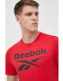 Reebok tricou din bumbac culoarea verde cu imprimeu - Pled.ro