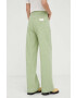 Remain pantaloni femei culoarea verde drept high waist - Pled.ro