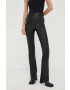 Remain pantaloni femei culoarea negru evazati high waist - Pled.ro