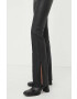 Remain pantaloni femei culoarea negru evazati high waist - Pled.ro