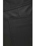 Remain pantaloni de piele femei culoarea negru lat high waist - Pled.ro