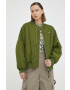 Resume Résumé geaca bomber femei culoarea verde de iarna oversize - Pled.ro