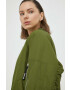 Resume Résumé geaca bomber femei culoarea verde de iarna oversize - Pled.ro