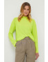 Rich & Royal longsleeve femei culoarea verde cu turtleneck - Pled.ro