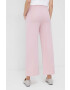 Rich & Royal pantaloni femei culoarea roz drept high waist - Pled.ro