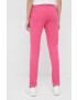 Rich & Royal pantaloni femei culoarea roz mulata high waist - Pled.ro