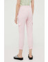 Rich & Royal pantaloni femei culoarea portocaliu drept high waist - Pled.ro