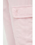 Rich & Royal pantaloni femei culoarea portocaliu drept high waist - Pled.ro