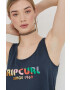 Rip Curl top din bumbac culoarea albastru marin - Pled.ro