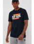 Rip Curl tricou din bumbac culoarea albastru marin cu imprimeu - Pled.ro