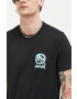 Rip Curl tricou din bumbac culoarea negru cu imprimeu - Pled.ro