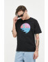 Rip Curl tricou din bumbac culoarea negru cu imprimeu - Pled.ro