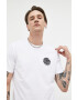 Rip Curl tricou din bumbac culoarea alb cu imprimeu - Pled.ro