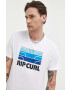 Rip Curl tricou din bumbac culoarea alb cu imprimeu - Pled.ro